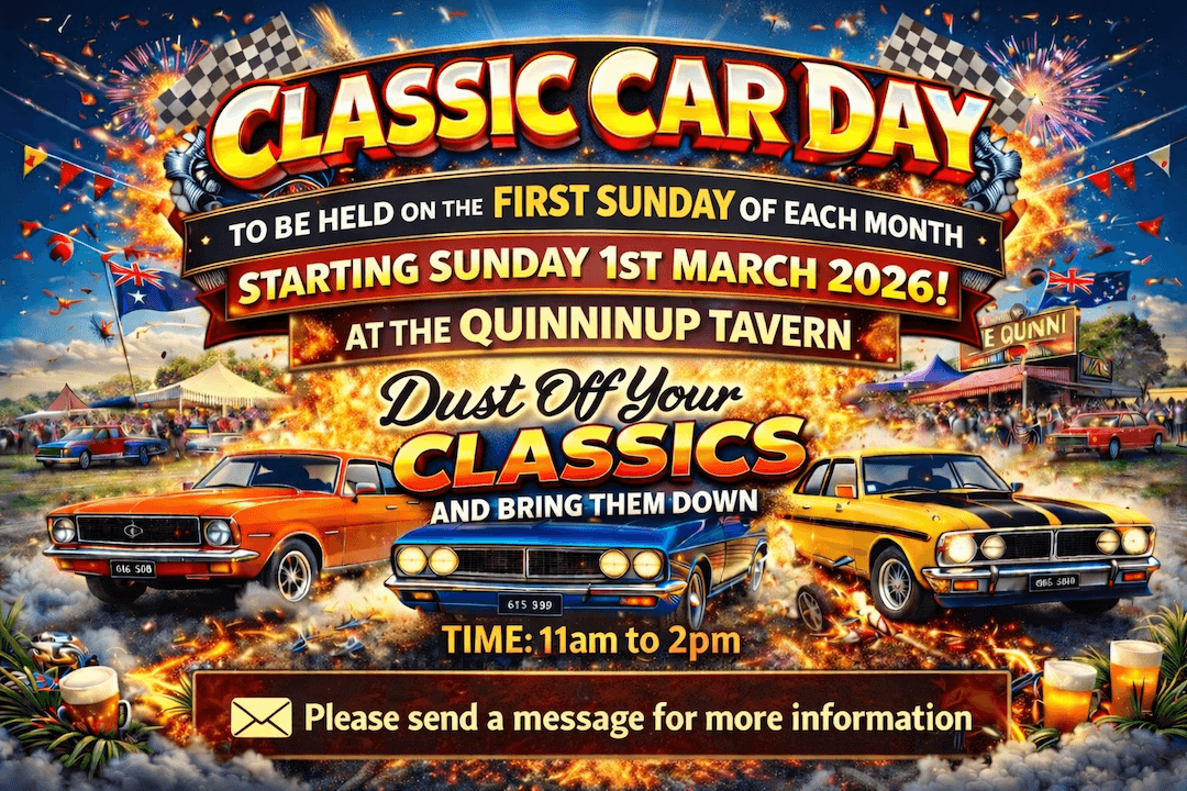 Classic Car Day at Quinninup Tavern
